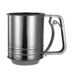Tamis a farine pour la cuisson, 3 tasses, en acier inoxydable, sucre en poudre, double couche, passoire ...