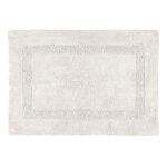 Tapis de bain bleu �cru en coton 50 x 80 cm