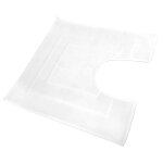 Tapis de bain contour wc et lavabo 60x60 cm flair blanc 1500 g / m2