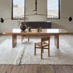 Tapis blanc contemporain en laine - 200 x 300 cm