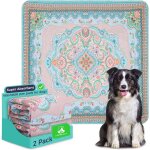 Tapis chien absorbant, lot de 2 alaise pour chien lavables, 91x104cm tapis de propret chiot s, alese ...