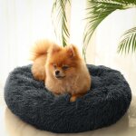 Tapis chien - panier chat - lit pour chien et chat rond en peluche moderne, chaud en automne et en hiver, ...