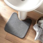 Tapis contour wc gris anthracite 45 x 45 cm