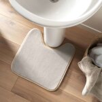 Tapis contour wc taupe 45 x 45 cm Tapis contour wc taupe 45 x 45 cm