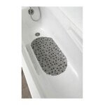 Tapis fond de baignoire anti - d?rapant bulles 69 x 36 cm gris anthracite