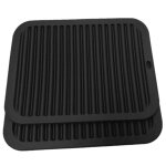 Tapis isolant en silicone noir, grand, epais, ondul�, antid�rapant, anti - br�lure, tasse, sous - verres ...