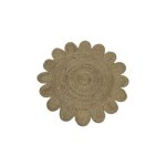 Tapis jute rond bord irr�gulier - nos envies d�co 90 naturel