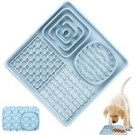 Tapis lechage chien et chat, tapis de leche pour chien avec ventouses, tapis lchage chien en silicone ...