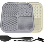 Tapis de leche chien avec ventouse, lot de 2 grands tapis anti - fuite pour chiens et chats avec ventouses ...