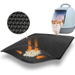Tapis de liti�re, 30, 5 x 45 cm tapis de liti�re noir, tapis de liti�re pour chat, en nid d'abeille double ...