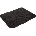 Tapis de litire pour chat, tapis de bac a litire en eva impermable a double couche, tapis de pigeage ...