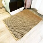 Tapis de litière pour chat double couche, imperméable, antidérapant, lavable, pour bac a litière pour ... Tapis de litière pour chat double couche, imperméable, antidérapant, lavable, pour bac a litière pour ...