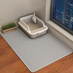Tapis de litière pour chat de grande taille, conception avancée a double couche en nid d'abeille, imperméable ... Tapis de litière pour chat de grande taille, conception avancée a double couche en nid d'abeille, imperméable ...