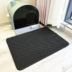 Tapis de litire pour chat, toilettes pour animaux de compagnie, impermable, double couche, bote a ...