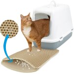 Tapis litire chat xs beige : tapis de litire 30x40cm lavable extra petit - ramasse - litire compact ...