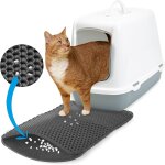 Tapis litire chat xs gris : tapis de litire 30x40cm lavable extra petit - ramasse - litire compact ...