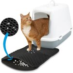 Tapis litire chat xs noir : tapis de litire 30x40cm lavable extra petit - ramasse - litire compact ...