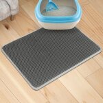 Tapis de litire impermable pour chat tapis de litire double couche pour chat tapis de toilette antidrapant ...