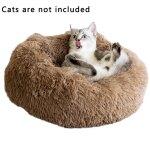 Tapis de nid rond pour animaux de compagnie, en peluche sud - cor�en epais, automne et hiver, niche pour ...