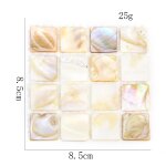 Tapis de sous - verre carr en nacre naturelle, mosaque, coquille de carreaux, papier peint, dcor de ...