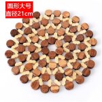 Tapis de table de bureau rond en bambou, napperon, tampons isolants contre cowijk chaud, pot en bois ...