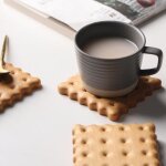 Tapis de table en forme de biscuit, napperon isolant en bois, napperon de tasse, tapis de bol, dcoration ...
