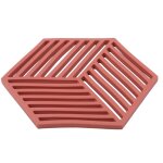 Tapis de table isolant en silicone, sous - verre, tasse hexagonale, tapis de table, napperon de bol thermo ...