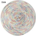 Tapis de table en pur coton arc - en - ciel, 1 pice, tapis de table a manger, antidrapant, tampons ...