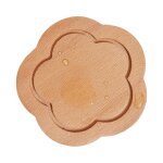 Tapis de tasse en bois l�ger, coussins chauds, sous - verre compact, r�sistant a l'usure, forme de fleur ...