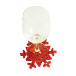 Tapis de tasse rouge, dessous de verre chaud, coussin isolant flocon de neige de nol, dessous de verre, ...