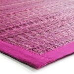 United - tapis en jonc de mer tapis naturel 70 x 110 cm rose fuchsia