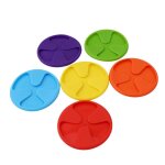 Tapis de verre a vin en silicone color�, 6 pi�ces, breloques en verre a vin, couvre - tasse, marqueur ...