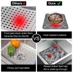 Tapis d'évier protecteur d'évier de cuisine pour fond d'évier de bol en acier inoxydable ou en porcelaine ... Tapis d'évier protecteur d'évier de cuisine pour fond d'évier de bol en acier inoxydable ou en porcelaine ...