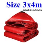 Tarlii - grille etanche a la pluie en pe rouge pour animaux de compagnie, auvent extrieur, voile d'ombrage, ...