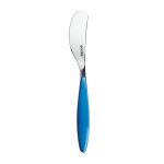 Tartineur couteau a beurre en acier inox et acrylique bleu