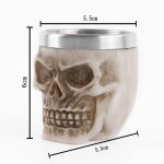 Tasse en acier inoxydable, crne viking, bire, caf, tasse de nol, a cornes de blier, seigneur de ...