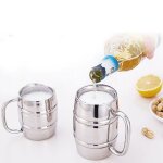 Tasse en acier inoxydable de haute qualité, verres en métal, pour boissons, bière, café, thé, double ... Tasse en acier inoxydable de haute qualité, verres en métal, pour boissons, bière, café, thé, double ...