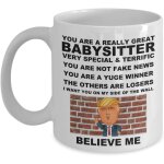 Tasse de baby - sitter donald trump, cadeaux d'anniversaire amusants pour les dmocrates, les rpublicains, ...