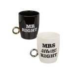 Tasses avec bague mr right et mrs always right mug anneau Tasses avec bague mr right et mrs always right mug anneau