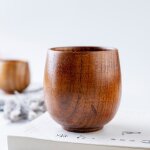 Tasses en bois d'�pic�a naturel, grand ventre, fait a la main, pour bi�re, th�, caf�, lait, eau, bar ...