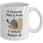 Tasse de bureau je d�teste la nouvelle tasse a th� en c�ramique blanche le lundi - mug tasse tasse a ...