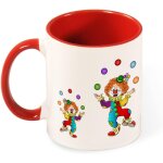 Tasse cadeau clown heureux ballon drole nez rouge jonglerie 330 ml, grande tasse a cafe tasse a the en ...