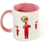 Tasse cadeau maquillage de clown ballons colores perruque de costume rouge 330 ml, grande tasse a cafe ...