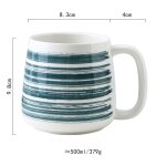 Tasse a caf en cramique japonaise a grande poigne, pour caf, th, lait, eau, couple, micro - ondes, ...