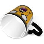 Tasse �� caf�� en c��ramique �� motif de dessin anim�� adventure time, grande capacit��, adapt��e �� ...