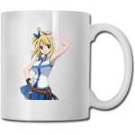 Tasse a caf� dr�le de 11 onces, tasses lucy de queue de personnage d'anime de f�e, anniversaire unique ...