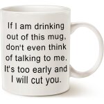 Tasse a caf� dr�le, tasse a caf� avant une conversation s�re, meilleur cadeau de bureau unique, tasse ...