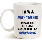 Tasse a caf drle pour les cadeaux de nol des enseignants, professeur de mathmatiques. supposez que ...