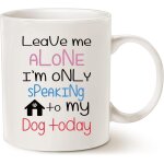 Tasse a caf� dr�le de chien pour les amoureux des chiens, laissez - moi tranquille, je ne parle qu'� ...