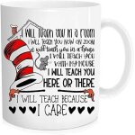 Tasse a caf� tasse a caf� dr�le je vais enseigner parce que je me soucie, tasse de professeur tasse tasse ...